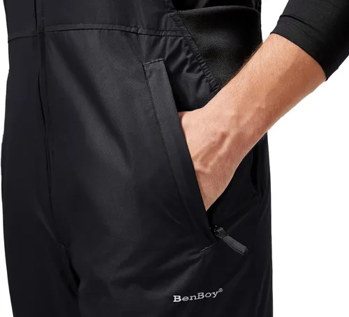 Miniatura 4 de Lelaki Mens Snow Bibs Ski Waterproof Windproof Insulated Overalls Snowboard Pants Winter