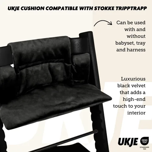 Miniatura 4 de UKJE Cojín Compatible con Stokke Tripp Trapp (Modelo Antiguo y Nuevo) 2 Piezas, Cojín de Asiento Suave para Bebés y Niños Pequeños, Algodón