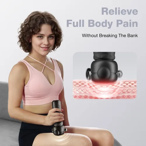 Miniatura 2 de HYAKO SE Pistola de masaje de terapia muscular, masajeador de vibración de tejido profundo, diseño no invasivo para cuidado de cuerpo completo