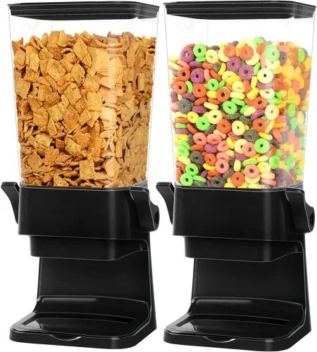 Miniatura 8 de Dispensador de cereales para encimera, contenedores grandes de almacenamiento de cereales, dispensador para despensa, dispensador de alimentos secos