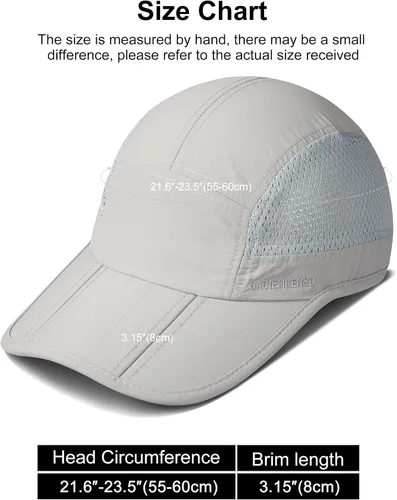 Miniatura 6 de GADIEMKENSD Sombrero plegable para hombre de ala larga con protección solar UPF 50+ Plegable Gris Claro