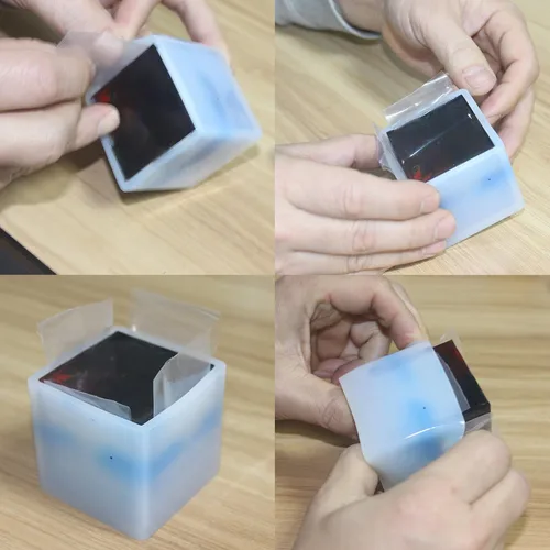 Miniatura 4 de Funshowcase Molde de silicona para pisapapapeles en forma de cubo para manualidades de arcilla polimérica, fabricación de jabón, resina epoxi