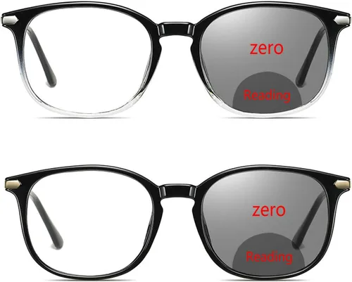 Paquete de 2 lentes de sol de transición, lentes de lectura fotocromáticos para mujer, TR90, cuadrados, bifocales, para presbicia, paquete económico