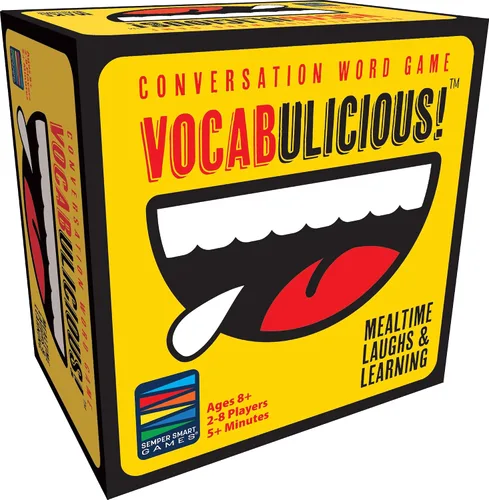 Semper Smart Games VOCABULICIOUS! El juego de vocabulario, palabras y conversación que hace que la hora de la comida sea más significativa.