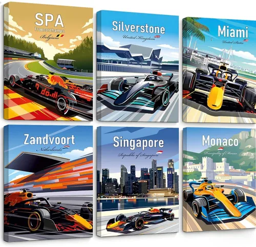 Miniatura 7 de MOCVSWO Impresiones artísticas para pared de automóvil, pósters de auto deportivo, impresiones artísticas de súper auto, pósteres de Fórmula Grand