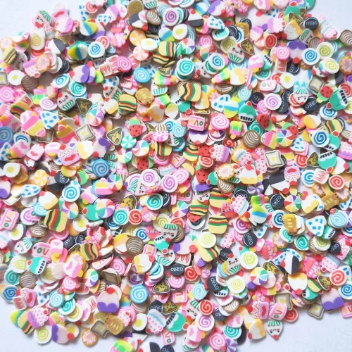 1.41 oz Mini Pasteles Fimo Polímero Rebanadas Adultos Uñas Rebanadas Rebanadas Arte Diseño Suministros DIY Artesanía (Pasteles)