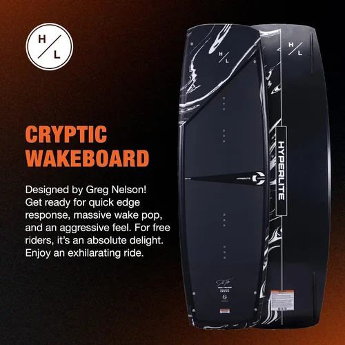 Miniatura 2 de Hyperlite Cryptic Wakeboard + Remix Bindings Wakeboard Paquete - Perfecto para ciclistas intermedios a avanzados