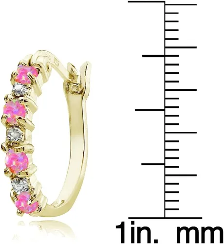 Miniatura 3 de Aretes de aro pequeños redondos de plata de ley auténtica o sintética de 0.787 in para mujer