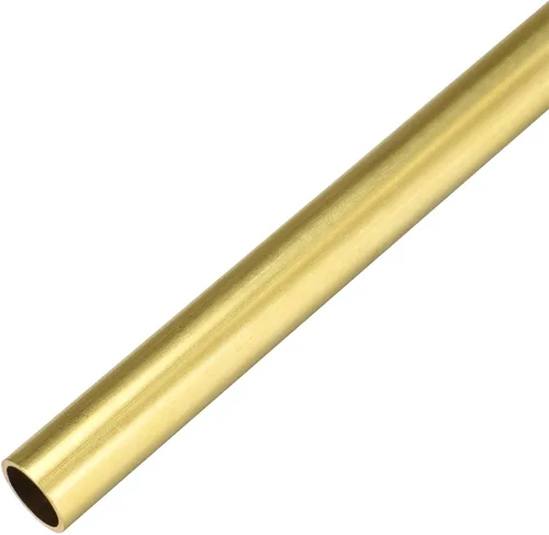 Miniatura 18 de uxcell Tubo redondo de latón, 11.811 in de longitud 0.394 in OD 0.039 in de espesor de pared, tubo recto inconsútil del tubo