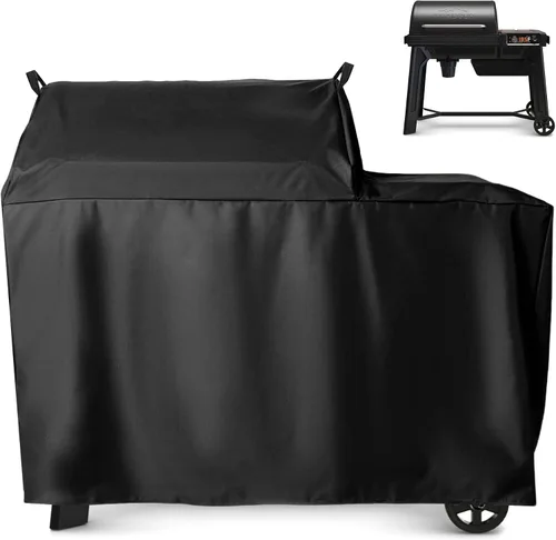 Miniatura 10 de Cubierta de parrilla para parrilla de zona de 2 quemadores Traeger Flatrock, plancha de propano Traeger Flatrock TF2NN46DN, cubierta 600D resistente
