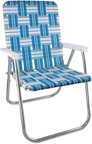 Miniatura 16 de Silla de césped plegable de aluminio al aire libre de Lawn Chair USA Sillas con correas resistentes para acampar, deportes, playa, jardín