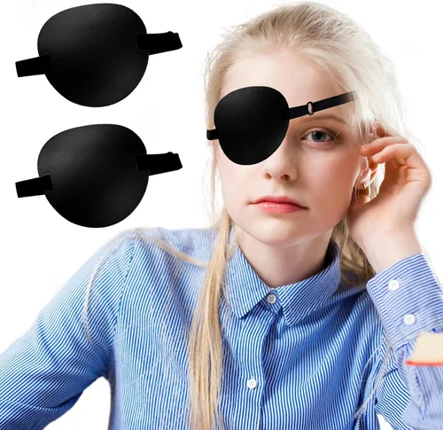 2 piezas, parche para los ojos, parches médicos para ambliopía, parche para ojos perezosos, parche ocular ajustable, para ojos izquierdo o derecho,
