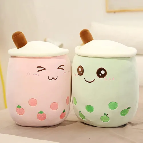 Miniatura 2 de VHYHCY - Lindo cojín de peluche Boba, peluche en forma de taza de té con burbujas, almohada de peluche en forma de taza de té con leche, almohada