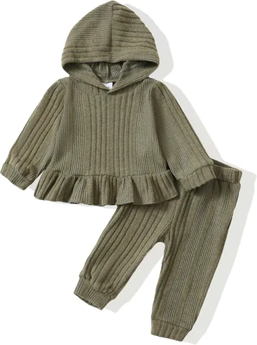 Miniatura 78 de Renotemy Conjunto de ropa para bebé recién nacida, para otoño e invierno, manga larga, pantalones, lindo conjunto de ropa para bebé niña