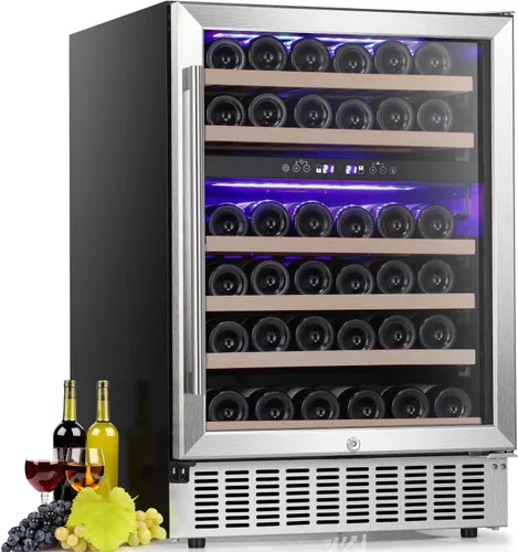 Miniatura 9 de Antarctic Star Refrigerador de vino, refrigerador de vino independiente con temperatura de ajuste (32°F-61°F), mini refrigerador de 4.5 pies cúbicos