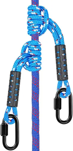 Miniatura 10 de BeneLabel Poseidon Series Prusik - Cuerdas cosidas, seguridad, 19 pulgadas, diámetro 2/5 pulgadas, paquete de 2, color negro