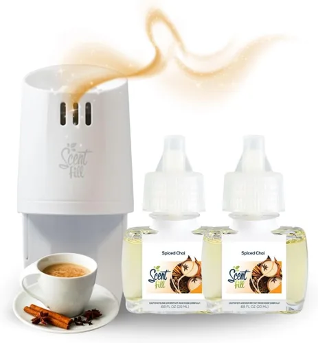 Miniatura 27 de Scent Fill Ambientador Enchufable de Naranja y Clavo, Repuestos de Aceite Perfumado, 2 Repuestos + Difusor