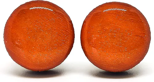 Miniatura 27 de Juego de Aretes de Tuercas, Brillo, 10 mm, Tuercas Redondas para Mujeres, Niñas y Hombres, Hecho a Mano, Postes de Acero Inoxidable para Orejas