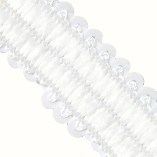 Miniatura 3 de Mandala Crafts Cinta elástica de lentejuelas – 1 pulgada AB iridiscente lentejuelas ribete elástico para coser vestido diadema – 10 yardas de tela