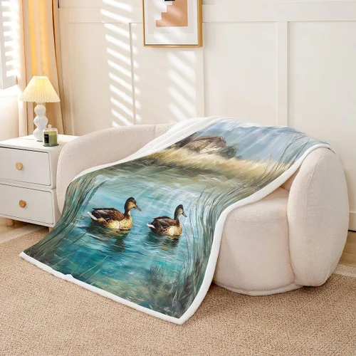 Miniatura 20 de Erosebridal Rooster Fleece Throw Blanket 40"x50" for Bedroom Living Rooms Sofa Couch,Chicken Farmhouse Sherpa Blanket,Wildflower Fuzzy Plush