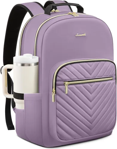 Miniatura 15 de LOVEVOOK - Mochila para laptop de 15.6 pulgadas para mujer, linda mochila de viaje con asa superior, mochila profesional para computadora, mochila