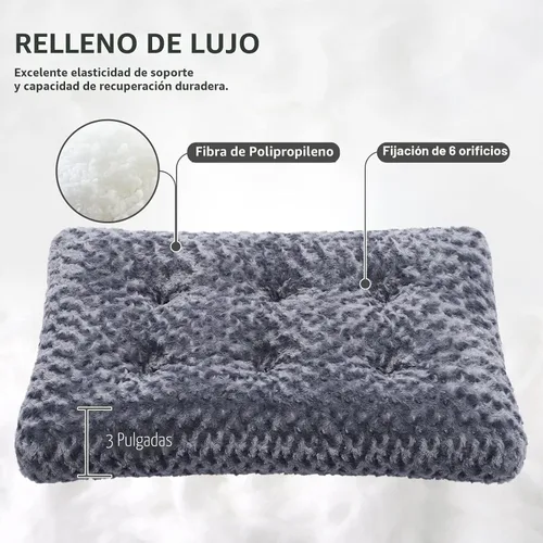 Miniatura 2 de KSIIA Cama Lavable para Perros Cama de Felpa de Lujo para Jaula de Perros Almohadilla Cómoda para Perrera Alfombrilla Antideslizante para Dormir