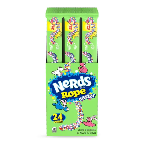 NERDS Hoppin' Rope, caramelo de Pascua de primavera, 0.92 onzas (paquete de 24)