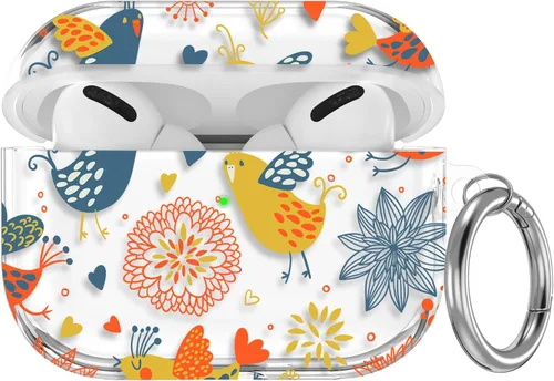 Miniatura 17 de Maxjoy Funda compatible con AirPods Pro, funda con diseño de vaca clara para mujeres y niñas, bonita funda protectora suave con llavero compatible