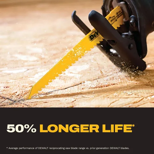 Miniatura 2 de DEWALT Hojas de sierra recíproca, juego combinado de 10 piezas, varios tamaños (DW4898)