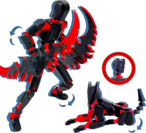 Miniatura 7 de Uodofy (Ensamblaje Completado) T13 Conjunto de Figuras de Acción 3D, Dummy Robo Titan 13 Figuras de Acción, Juguete 3D Impreso de Múltiples