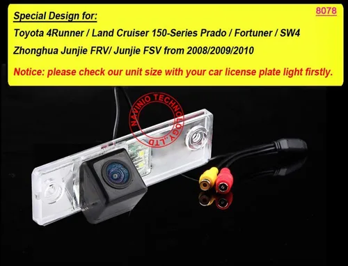 Miniatura 2 de Cámara de visión trasera de coche con ángulo de visión amplio de color de alta definición impermeable con visión nocturna para 4 Runner/Land Cruiser