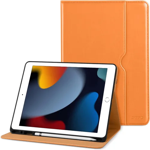 Miniatura 9 de DTTO para iPad de 9ª/8ª/7ª generación de 10.2 pulgadas 2021/2020/2019, funda tipo cartera de negocios de cuero premium con soporte para Apple Pencil