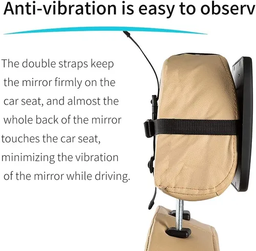 Miniatura 4 de Funbliss Espejos de Asiento de Coche Orientados hacia Atrás - Espejo de Coche para Bebé a Prueba de Sacudes y Roturas para el Asiento Trasero