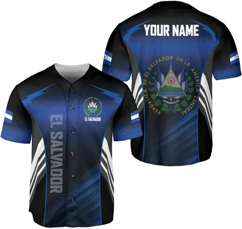 Miniatura 8 de Personalizado El Salvador Camiseta De Béisbol, Camisa Personalizada Hombres Orgullosos Camisetas De La Bandera De El Salvador, Camisas Del Salvador