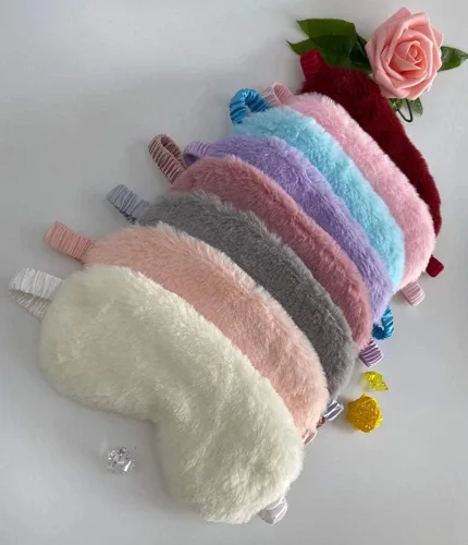 Miniatura 9 de RAYNAG Paquete de 4 mascarillas esponjosas para dormir, con venda suave y sedosa en la espalda, regalos acogedores para mujeres y hombres, viajes