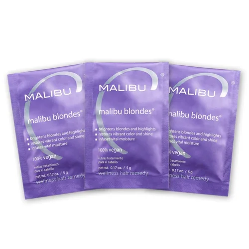 Malibu C Blondes Remedio Wellness - Elimina la decoloración del cabello rubio decolorado, con mechas o natural + Restaura la vivacidad y el brillo