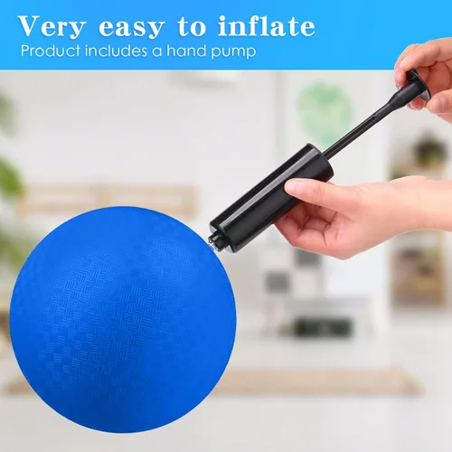 Miniatura 5 de Yunsailing Paquete de 24 bolas de Dodgeballs a granel de 6 pulgadas de operación de Navidad, bolas inflables de goma con bomba para niños y adultos