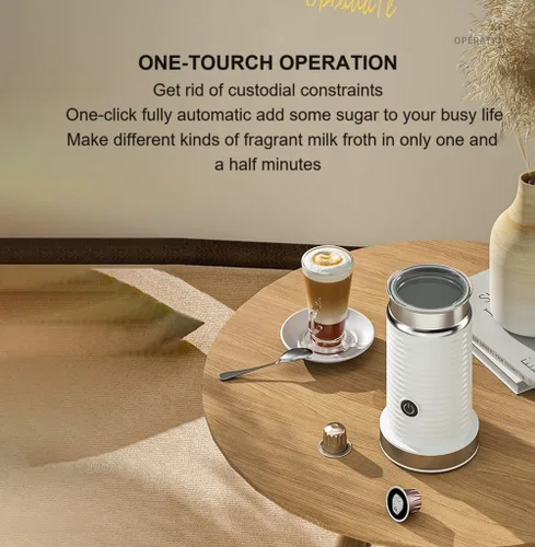 Miniatura 4 de Espumador de leche automático, máquina espumadora de leche, eléctrico para espuma fría y caliente, espuma o leche térmica, espumador de leche
