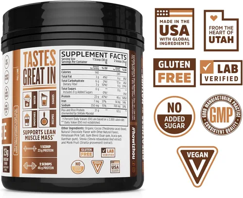 Miniatura 2 de Zhou Plant Complete - Proteína vegana en polvo, a base de plantas, para mujeres y hombres, mezcla de arroz y guisantes no lácteos para batidos
