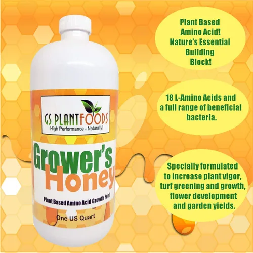 Miniatura 4 de Grower's Honey - Fertilizante líquido a base de plantas, alimento orgánico para plantas para un enorme crecimiento vegetativo (1 cuarto de galón)