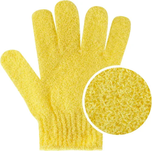 Miniatura 4 de BTYMS 24 guantes exfoliantes de ducha, guantes exfoliantes de manos, guantes de lavado de lufa para ducha, spa, masajes y exfoliantes corporales
