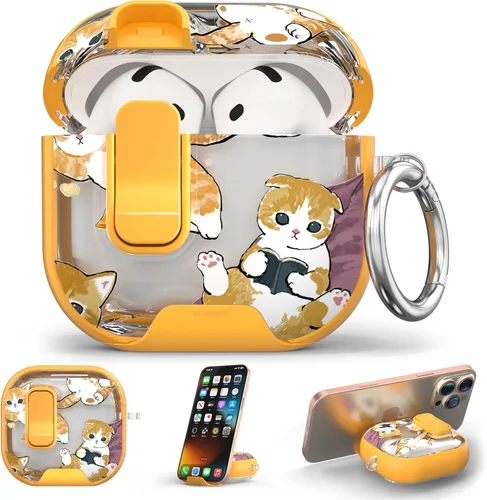 Miniatura 27 de Maxjoy Funda para AirPods 4, funda transparente para AirPod de 4ª generación, funda protectora suave y linda flor para AirPod 4 para mujeres