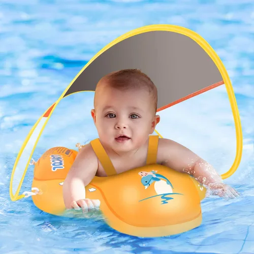 Miniatura 8 de Baby Pool Float with Canopy UPF50+ Sun Protection, no flip Over Inflatable Baby Float for Baby 3-36 Months, Skin Protect Toddler floaties for Boys