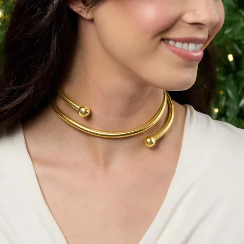 Miniatura 6 de Ross-Simons Collar de oro amarillo italiano de 18 quilates sobre plata de ley flexible 4 en 1, Plata esterlina, no conocido