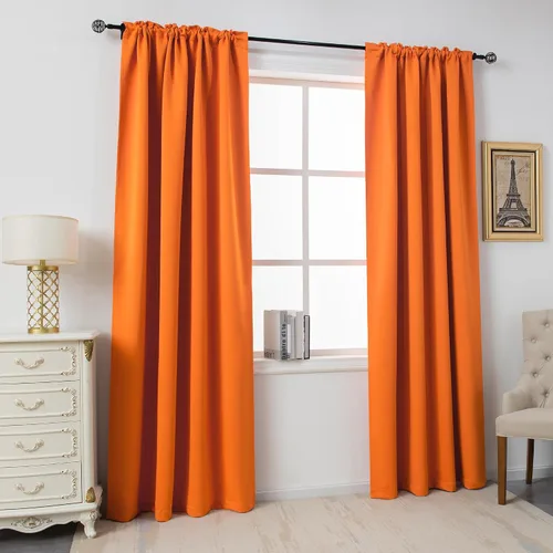Miniatura 53 de DUALIFE Cortinas opacas de 45 pulgadas de largo, 2 paneles para ventanas pequeñas de dormitorio, aislamiento térmico, bolsillo para barra, cortinas