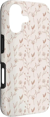 Miniatura 3 de Beige Tan Wildflower Floral Minimal Flower Boho Case for iPhone 17