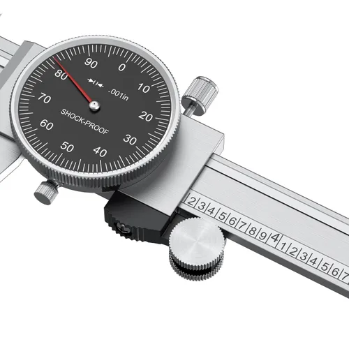Miniatura 4 de HDLNKAK Calibrador de Dial a Prueba de Golpes Calibrador de Dial de Precisión con Carátula Negra Rango de 0-6", Resolución de 0.001" Calibrador de 6