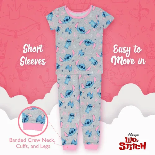 Miniatura 5 de Disney Conjunto de pijama de algodón de 4 piezas para niña Azul bebé