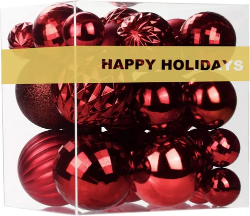 Miniatura 136 de Bolas de Navidad Grandes de 3.2" en Azul Bebé - Adornos para Árbol de Navidad, Bolas Colgantes Inastillables para Cumpleaños, Halloween, Boda