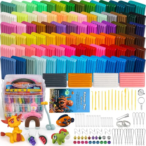 Miniatura 13 de Ixiaoyoo Arcilla polimérica de 70 colores, arcilla para modelar al horno para niños, kit de iniciación de bricolaje, no tóxico, antiadherente